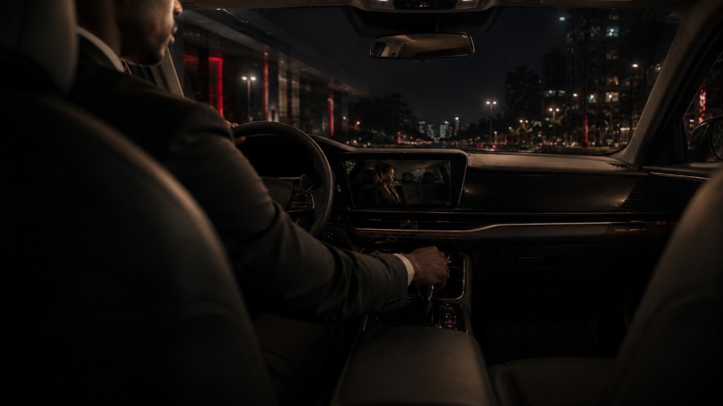 Vue habitacle Easy Ride, chauffeur en route